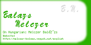 balazs melczer business card